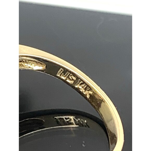 Red Gemstone Cocktail Ring 14k Yellow Gold Estate Jewelry Women's Size 7 - Picture 10 of 14